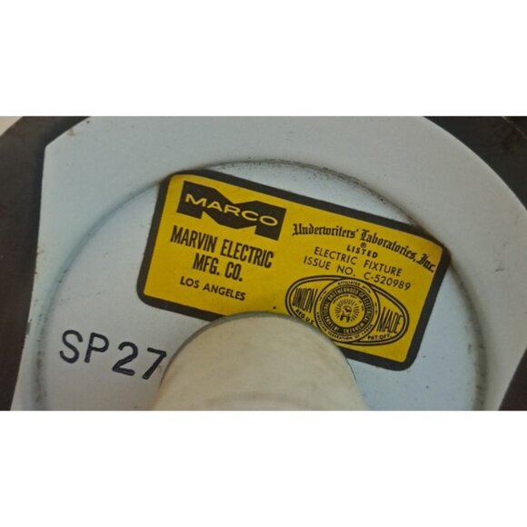 Vintage Chrome Ceiling Light Fixture No Bulb Marco Mid Century Industrial - Picture 5 of 5